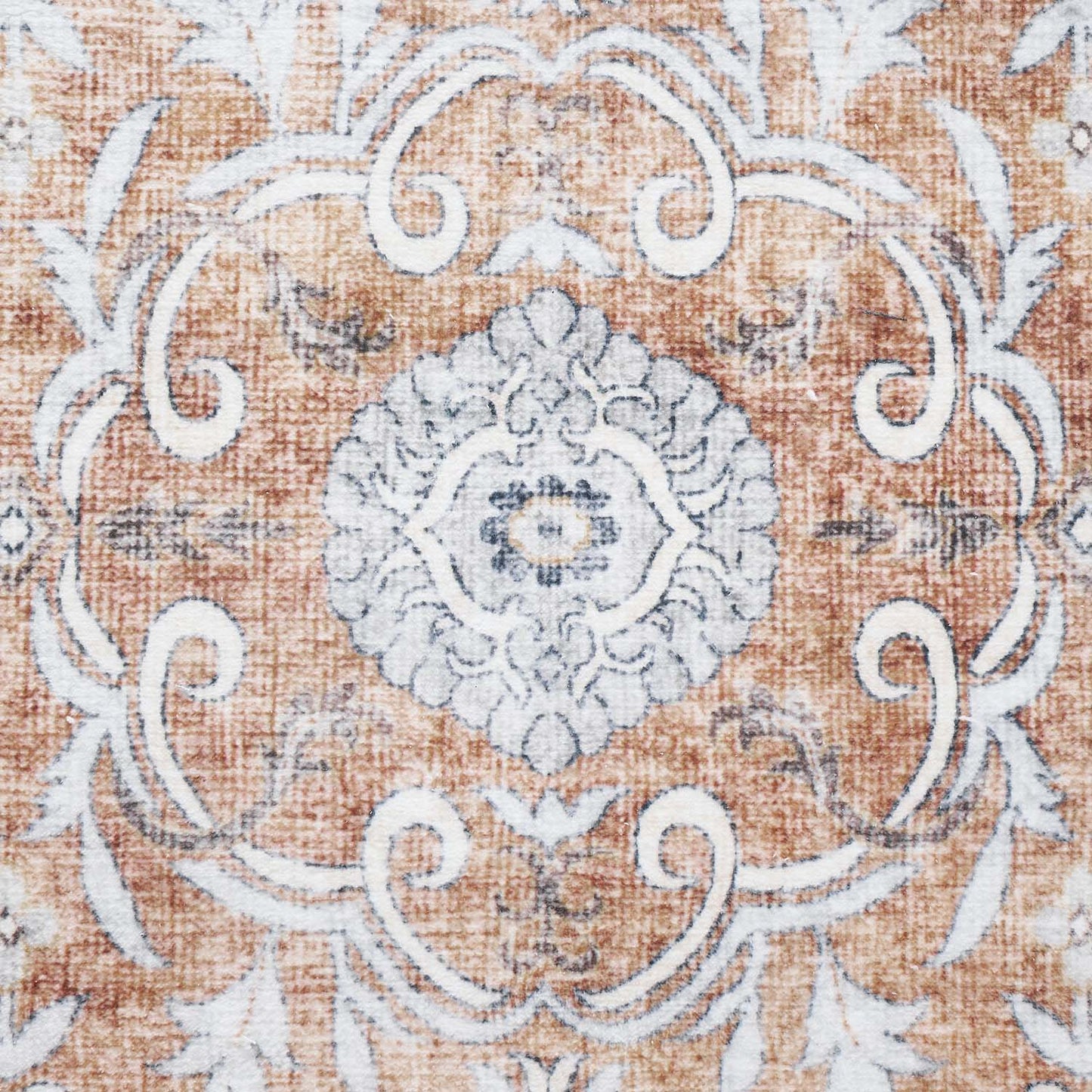 RUGROCKS Area Rug 5x7 Retro Persian Rug Vintage Foldable Floral Print Accent Rug Retro IndoorNon Slip Carpet Kitchen Living Room Bedroom