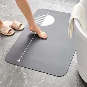 RUGROCKS Grey Bathroom Rugs