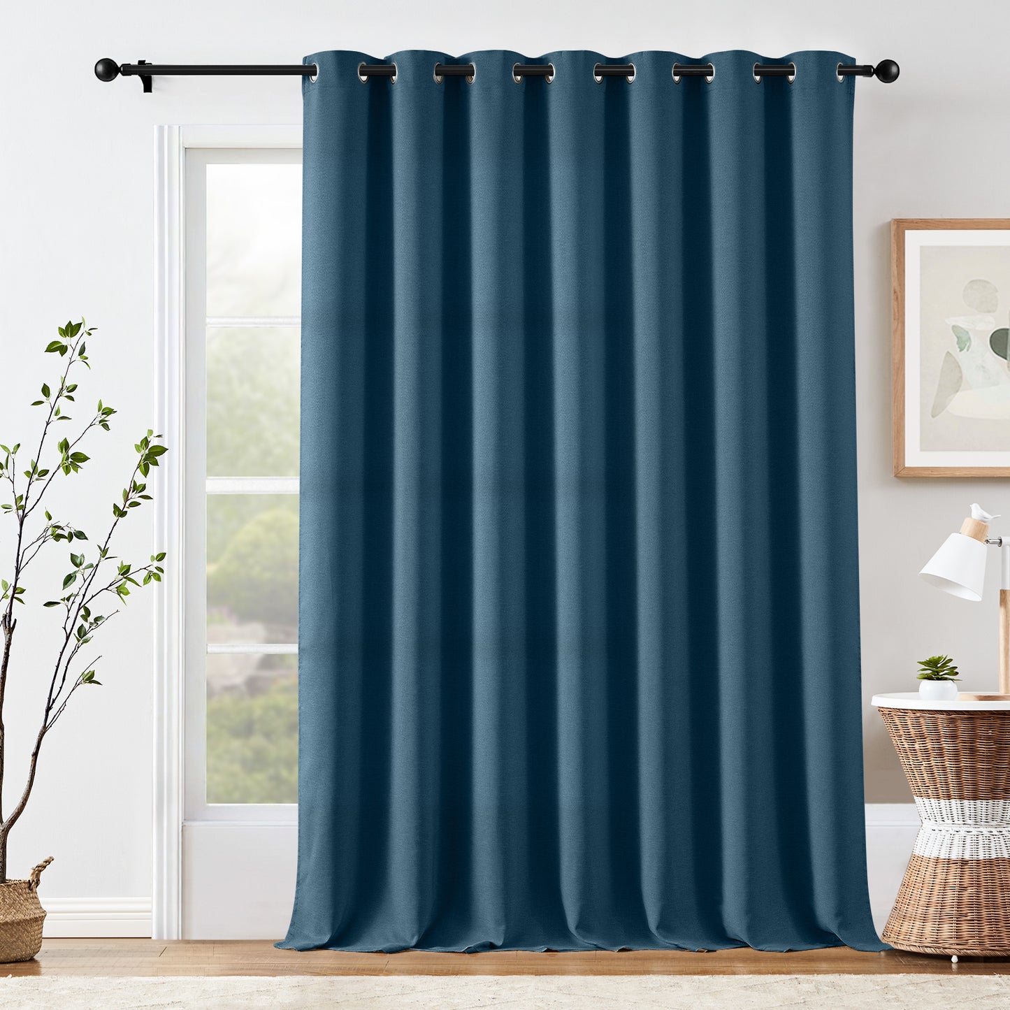 CURTAINKING Linen Texture Curtains Drapes Bedroom Living Room Thermal Insulated Window Treatment Grommet Top 2 Panels