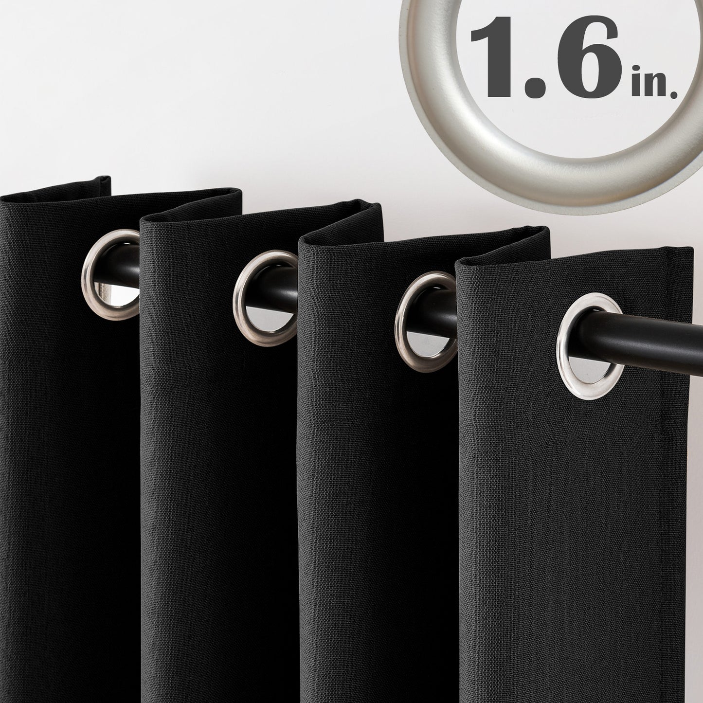 CURTAINKING Linen Texture Curtains Drapes Bedroom Living Room Thermal Insulated Window Treatment Grommet Top 2 Panels