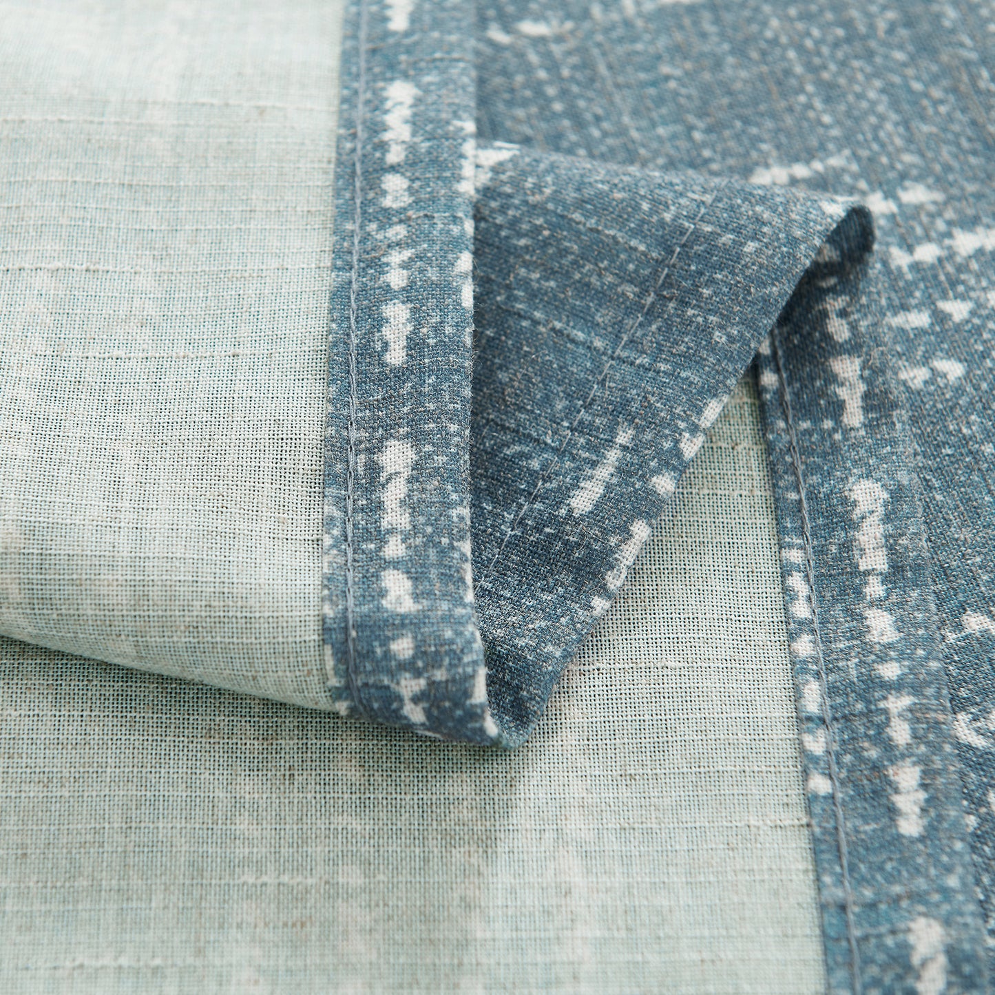 Curtainking Linen Blend Curtains Light Filtering Geometric Striped Boho Farmhouse Grommet Curtains for Living Room Pack of 2