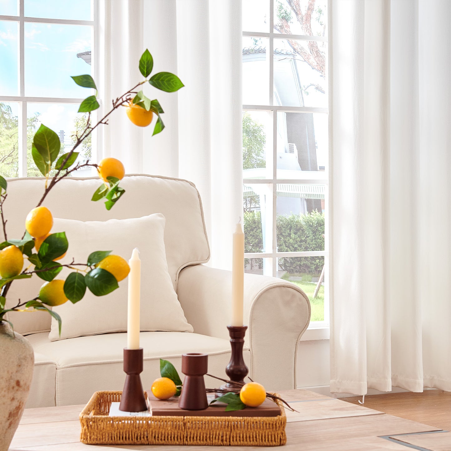 CURTAINKING Linen Texture Curtains Drapes Bedroom Living Room Thermal Insulated Window Treatment Grommet Top 2 Panels