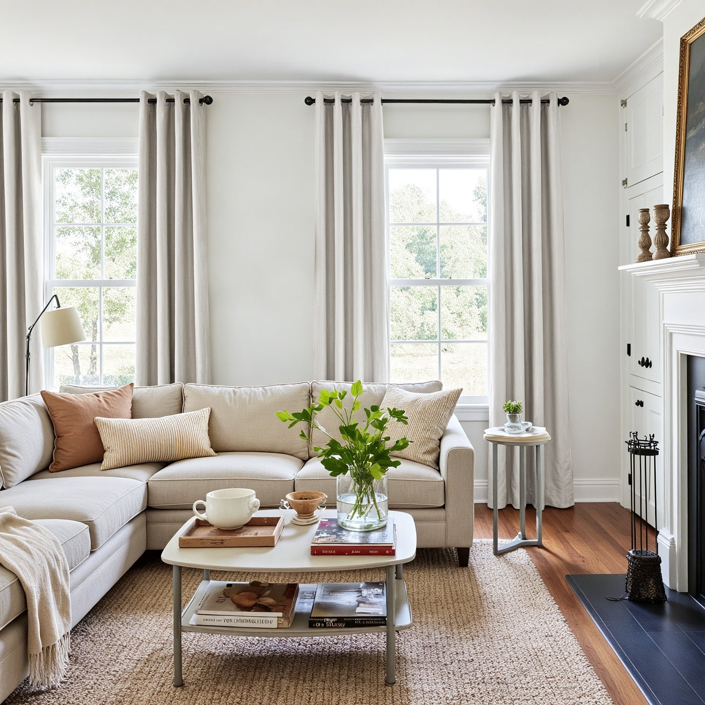 CURTAINKING Linen Texture Curtains Drapes Bedroom Living Room Thermal Insulated Window Treatment Grommet Top 2 Panels