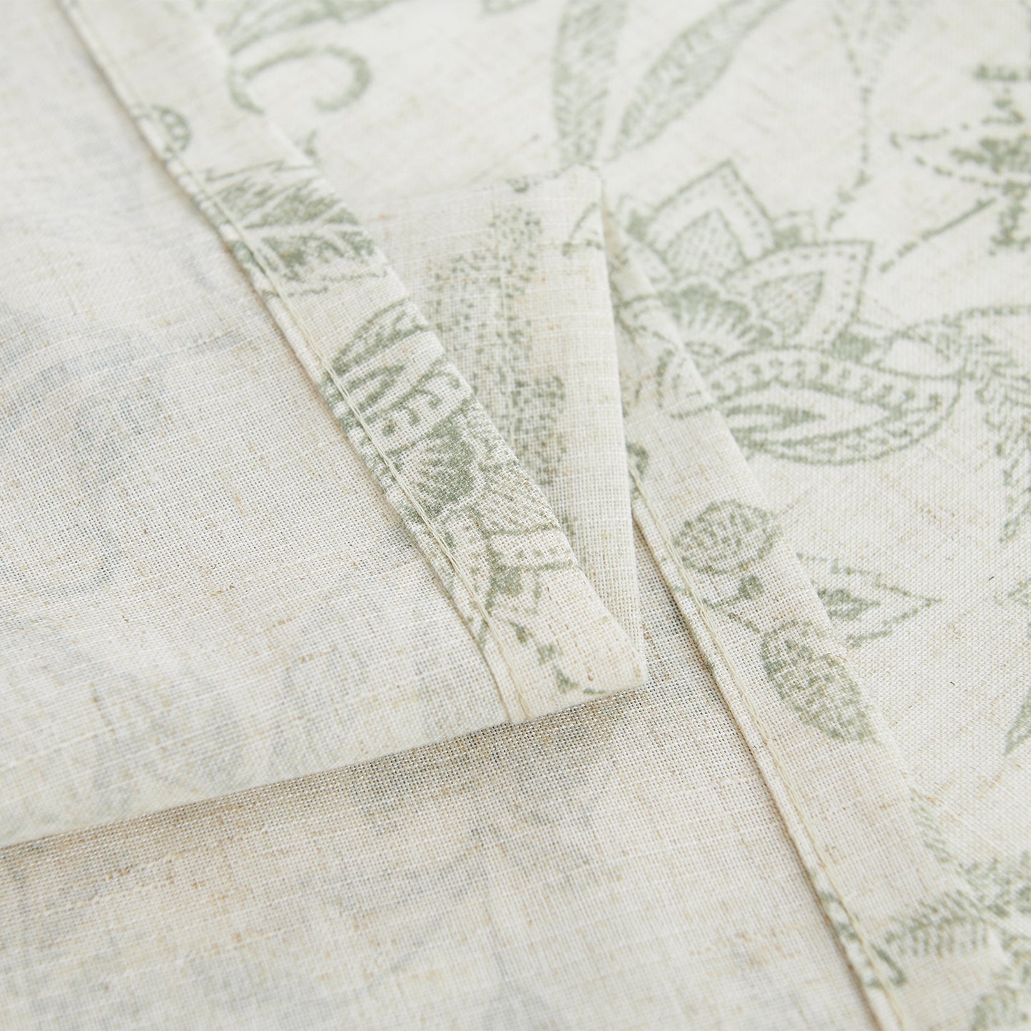 CURTAINKING Farmhouse Linen Valance Curtains for Kitchen Floral Rustic Rod Pocket Living Room Bedroom Small Window Valance 16 Inch