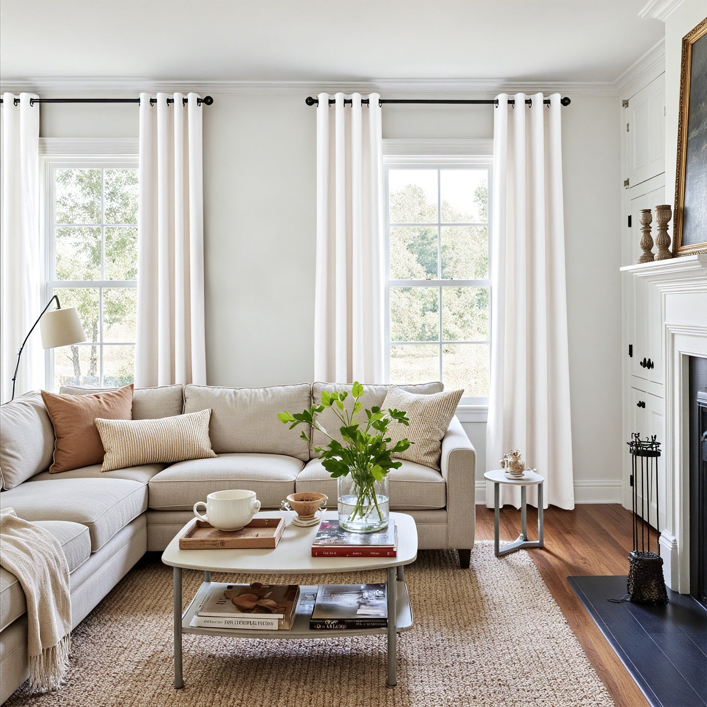 CURTAINKING Linen Texture Curtains Drapes Bedroom Living Room Thermal Insulated Window Treatment Grommet Top 2 Panels
