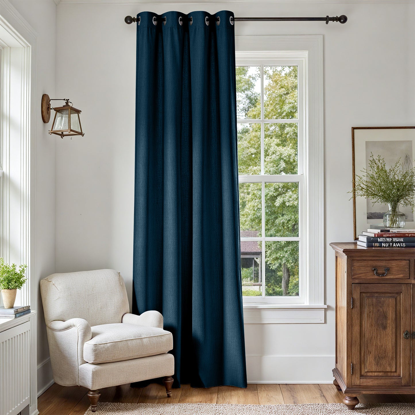 CURTAINKING Linen Texture Curtains Drapes Bedroom Living Room Thermal Insulated Window Treatment Grommet Top 2 Panels