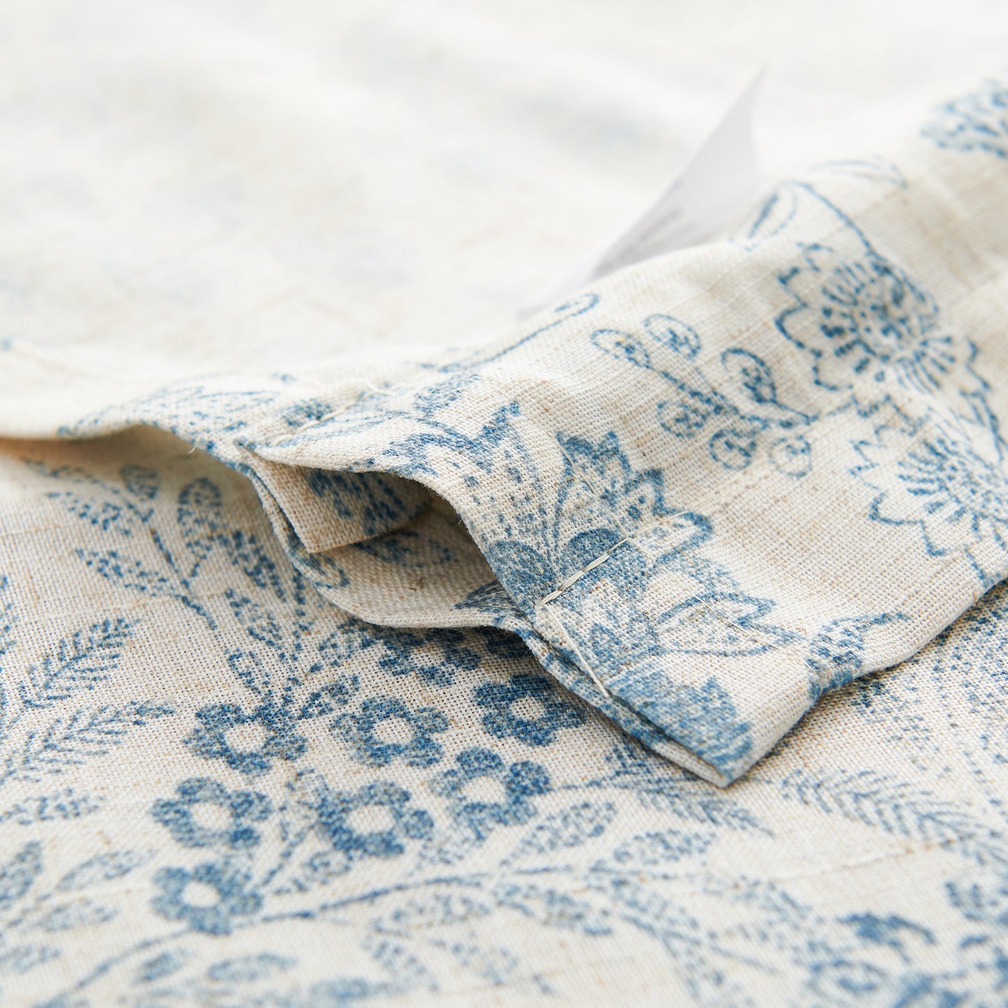CURTAINKING Farmhouse Linen Valance Curtains for Kitchen Floral Rustic Rod Pocket Living Room Bedroom Small Window Valance 16 Inch