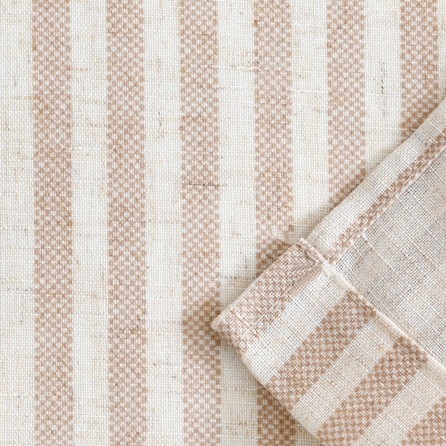 CURTAINKING Kitchen Valance Stripe Pattern Farmhouse Window Valance Linen Window Treatment for Bathroom Rod Pocket 1 Panel