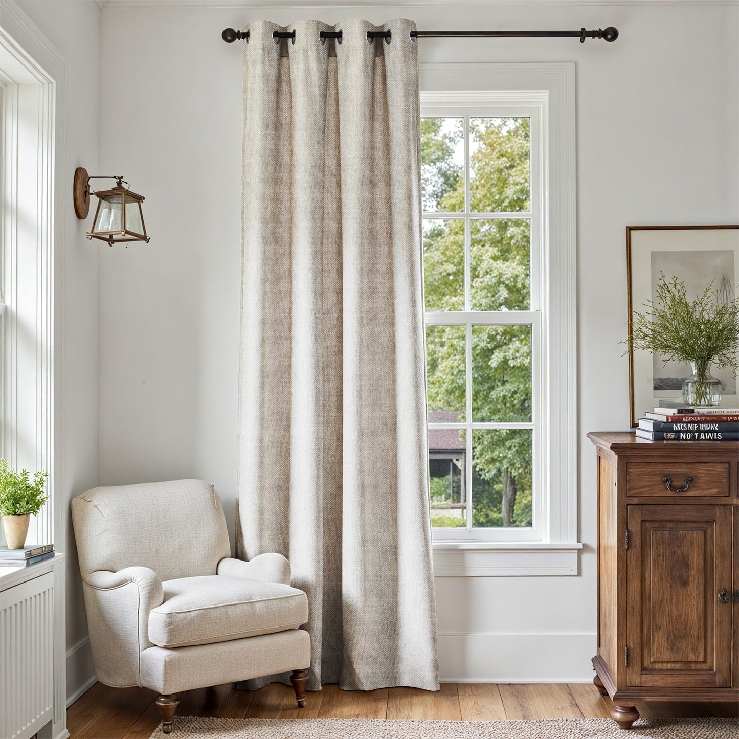 CURTAINKING Linen Texture Curtains Drapes Bedroom Living Room Thermal Insulated Window Treatment Grommet Top 2 Panels