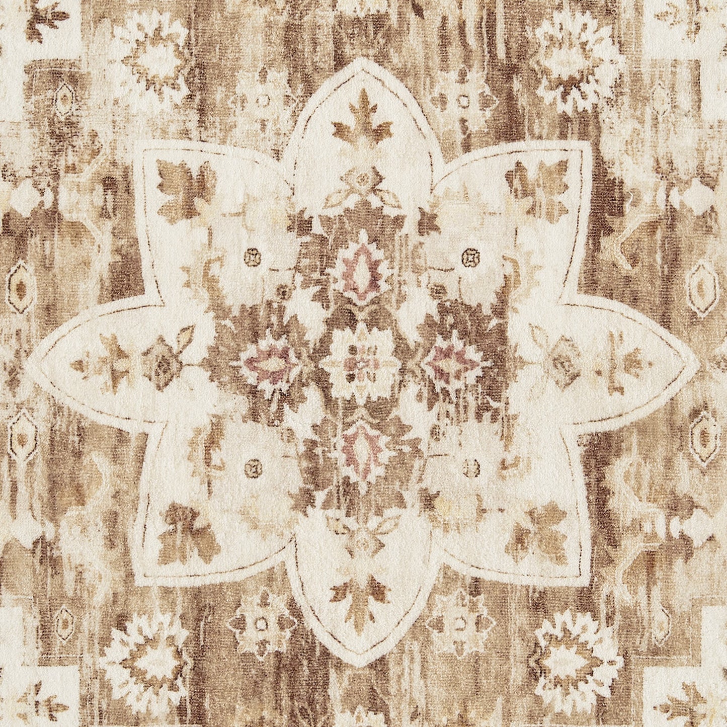 RUGROCKS Area Rug 5x7 Vintage Persian Rug Foldable Floral Print Accent Rug Retro IndoorNon Slip Carpet Kitchen Living Room Bedroom