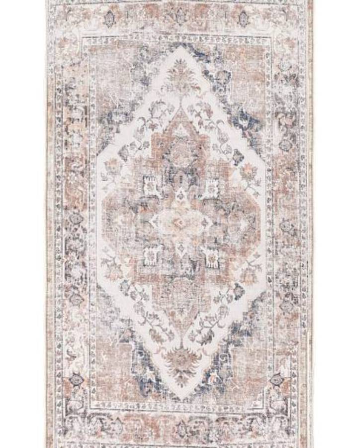Jinchan Vintage Retro Persian Light Red Flodable Area Rug