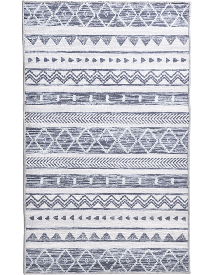 Moroccan Geometric Grey Area Rug