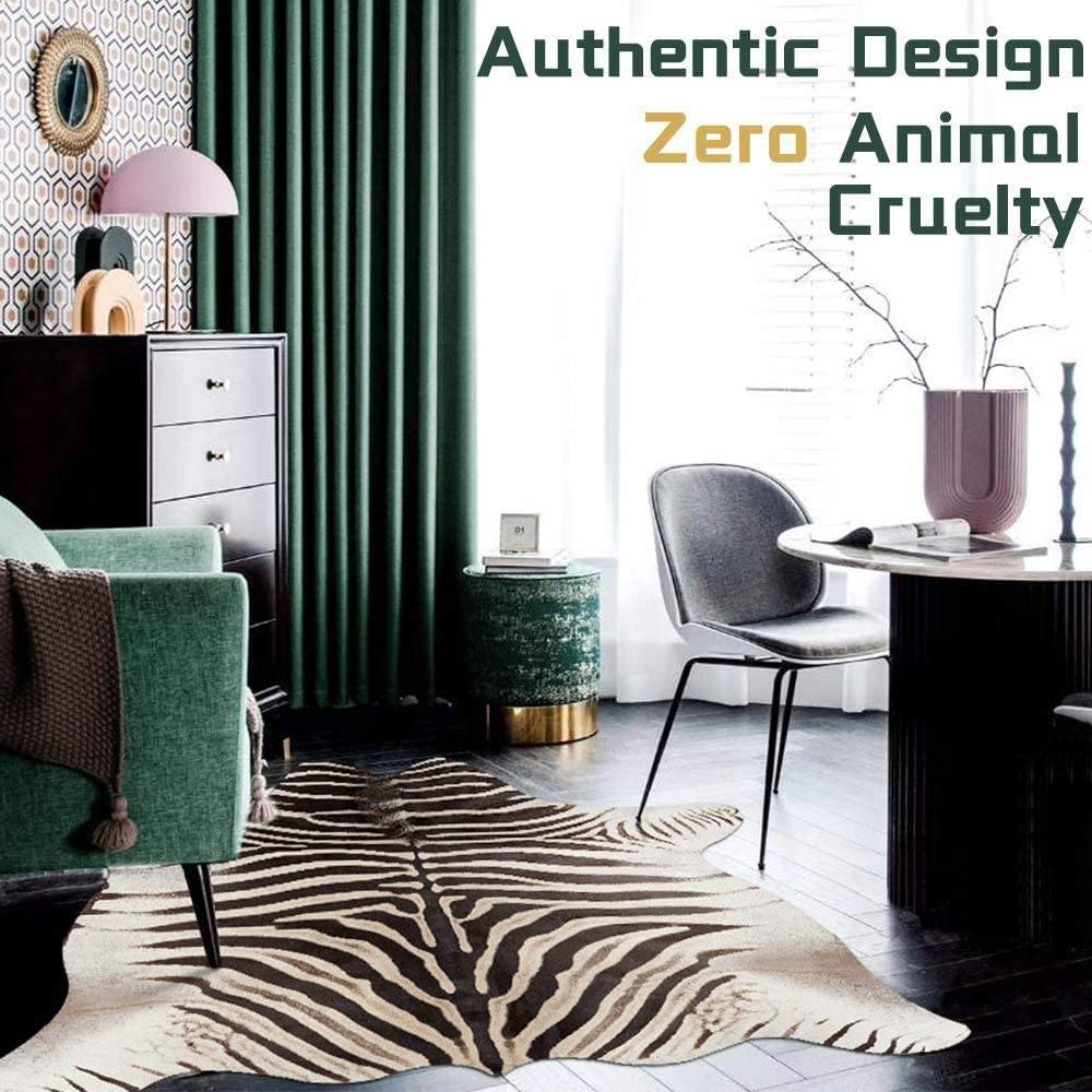 Faux Zebra Cowhide Rug Faux Cowhide Rugs JINCHAN Rugs