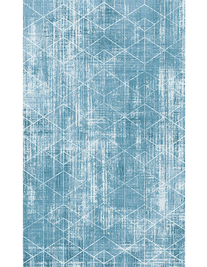Diamond Lattice Blue Area Rug
