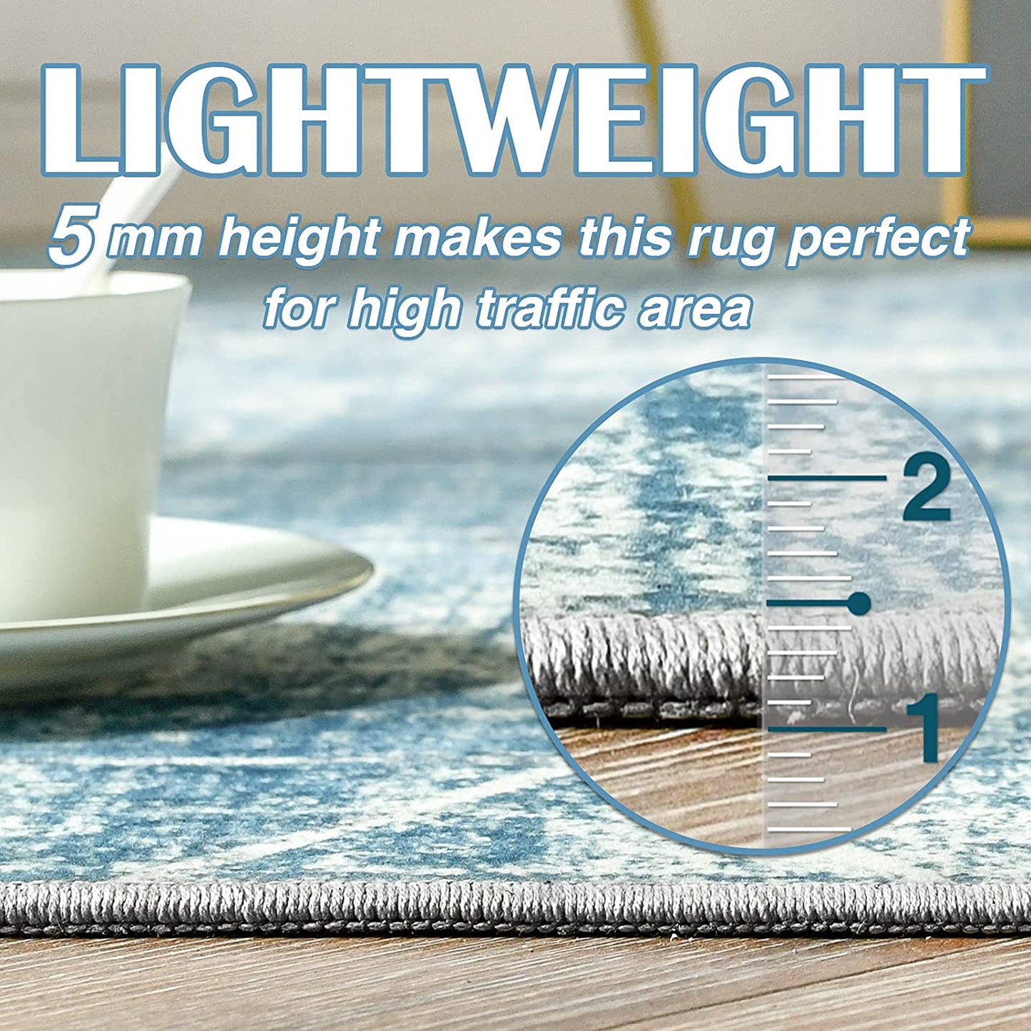 Diamond Lattice Blue Area Rug