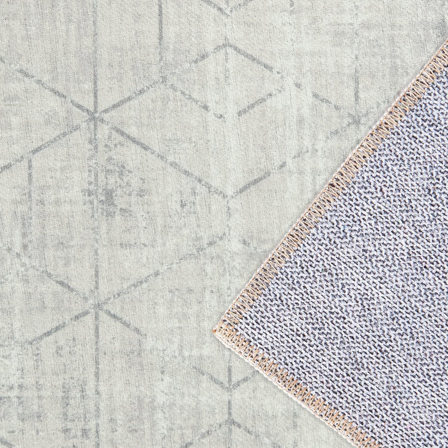 Diamond Lattice Grey Living Room Area Rug