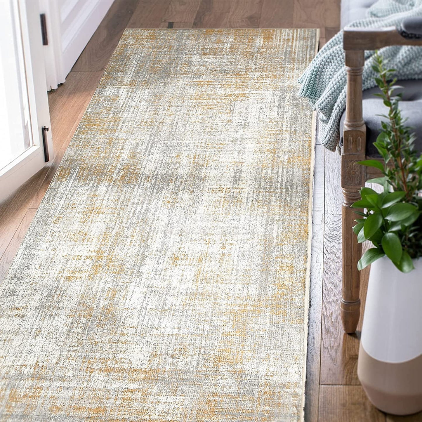 Contemporary Modern Abstract Taupe Area Rugs