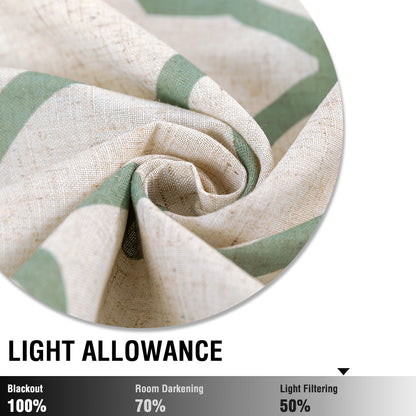 CURTAINKING Kitchen Valance Curtain Moroccan Tile Print Flax Linen Blend Small Window Curtains 16 inch 1 Panel Rod Pocket