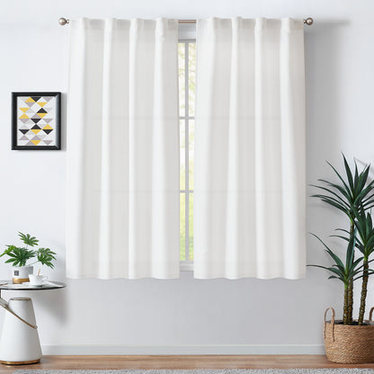 Curtainking Linen Textured Curtains Bedroom Living Room Window Curtain Set Light Filtering Drapes Grommet Top 2 Panels