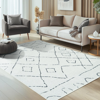 RUGKING Modern Area Rug Washable Rug Boho Carpet Non Slip Mat for Dinning Room Living Room Bedroom