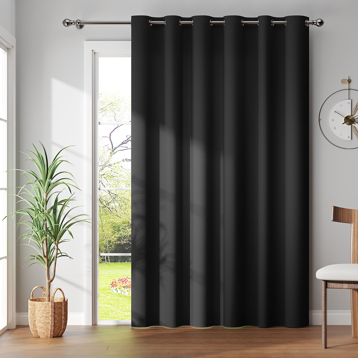 Curtainking Black out Curtain and Drapes Thermal Insulated Grommet Curtains for Living Room 2 Panels