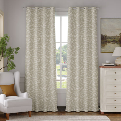 Curtainking 100% Blackout Curtains Grommet Thermal Insulated Curtains for Living Room Printed Short Curtains 2 Panels Set