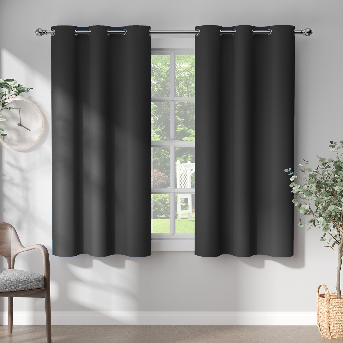 Curtainking Black out Curtain and Drapes Thermal Insulated Grommet Curtains for Living Room 2 Panels