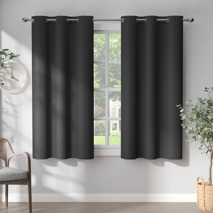 Curtainking Black out Curtain and Drapes Thermal Insulated Grommet Curtains for Living Room 2 Panels