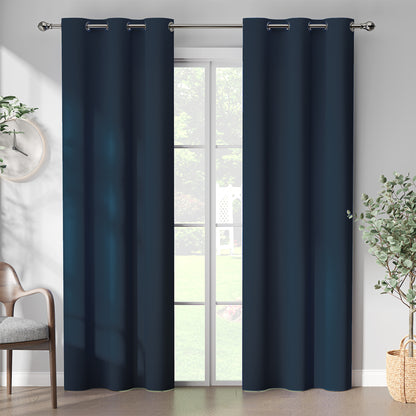 Curtainking Black out Curtain and Drapes Thermal Insulated Grommet Curtains for Living Room 2 Panels