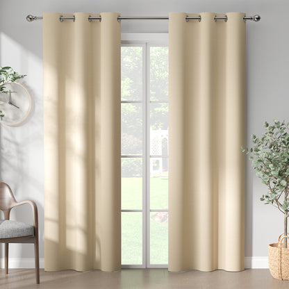 Curtainking Black out Curtain and Drapes Thermal Insulated Grommet Curtains for Living Room 2 Panels