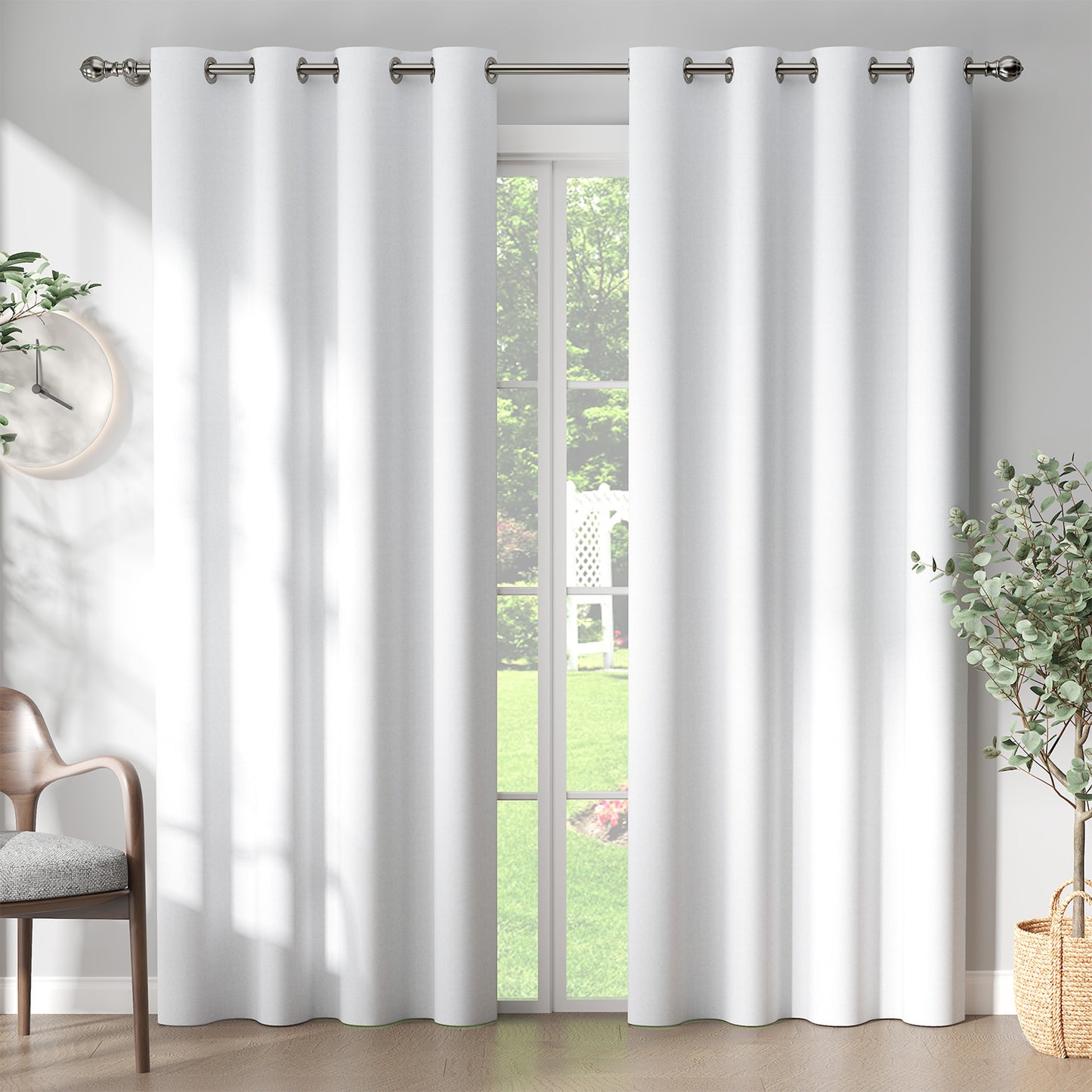 Curtainking Black out Curtain and Drapes Thermal Insulated Grommet Curtains for Living Room 2 Panels
