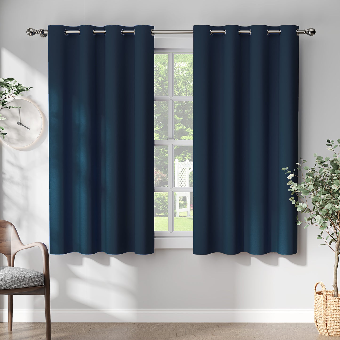 Curtainking Black out Curtain and Drapes Thermal Insulated Grommet Curtains for Living Room 2 Panels