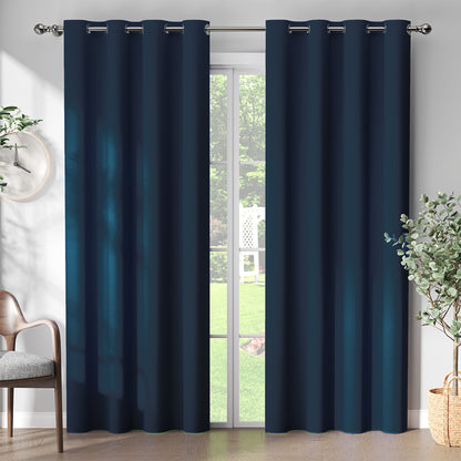 Curtainking Black out Curtain and Drapes Thermal Insulated Grommet Curtains for Living Room 2 Panels