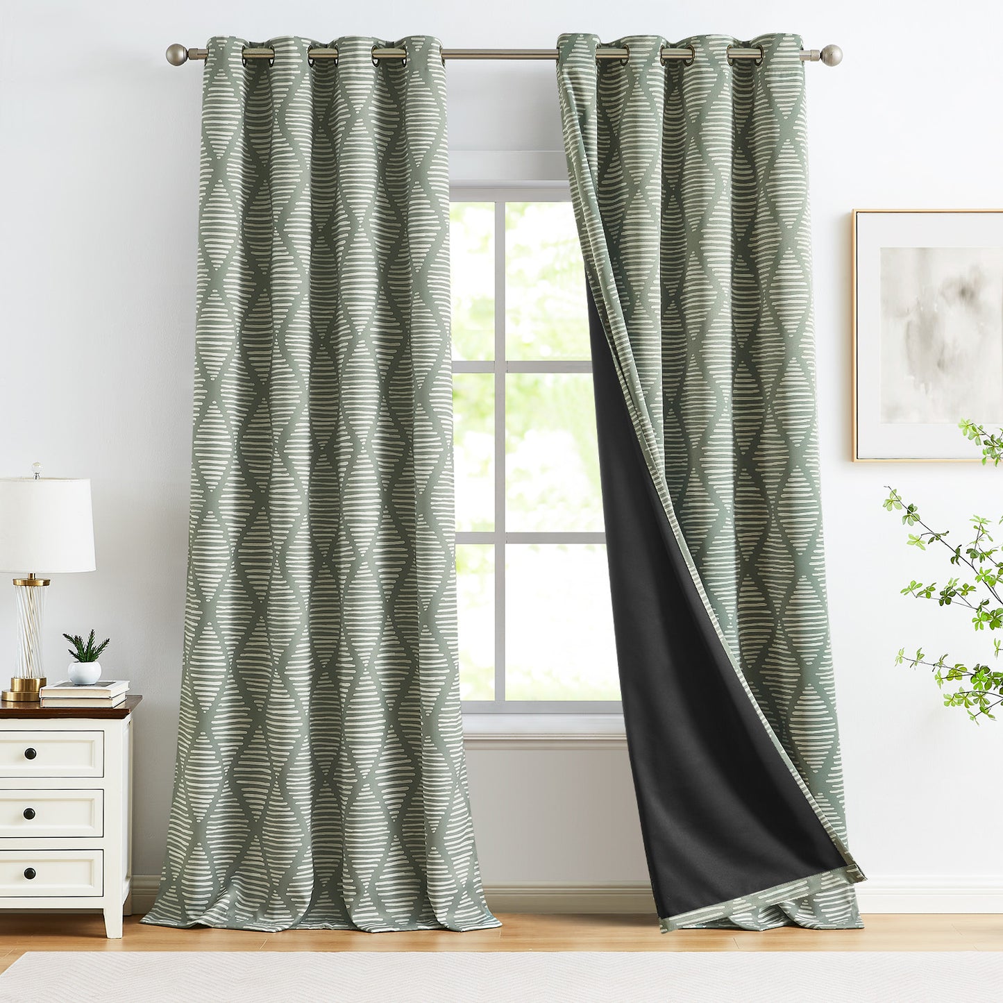 Curtainking Blackout Curtains Set of 2 with Grommet Thermal Insulation, Ideal for Living Room Bedroom Windows