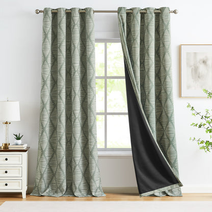 Curtainking Blackout Curtains Set of 2 with Grommet Thermal Insulation, Ideal for Living Room Bedroom Windows