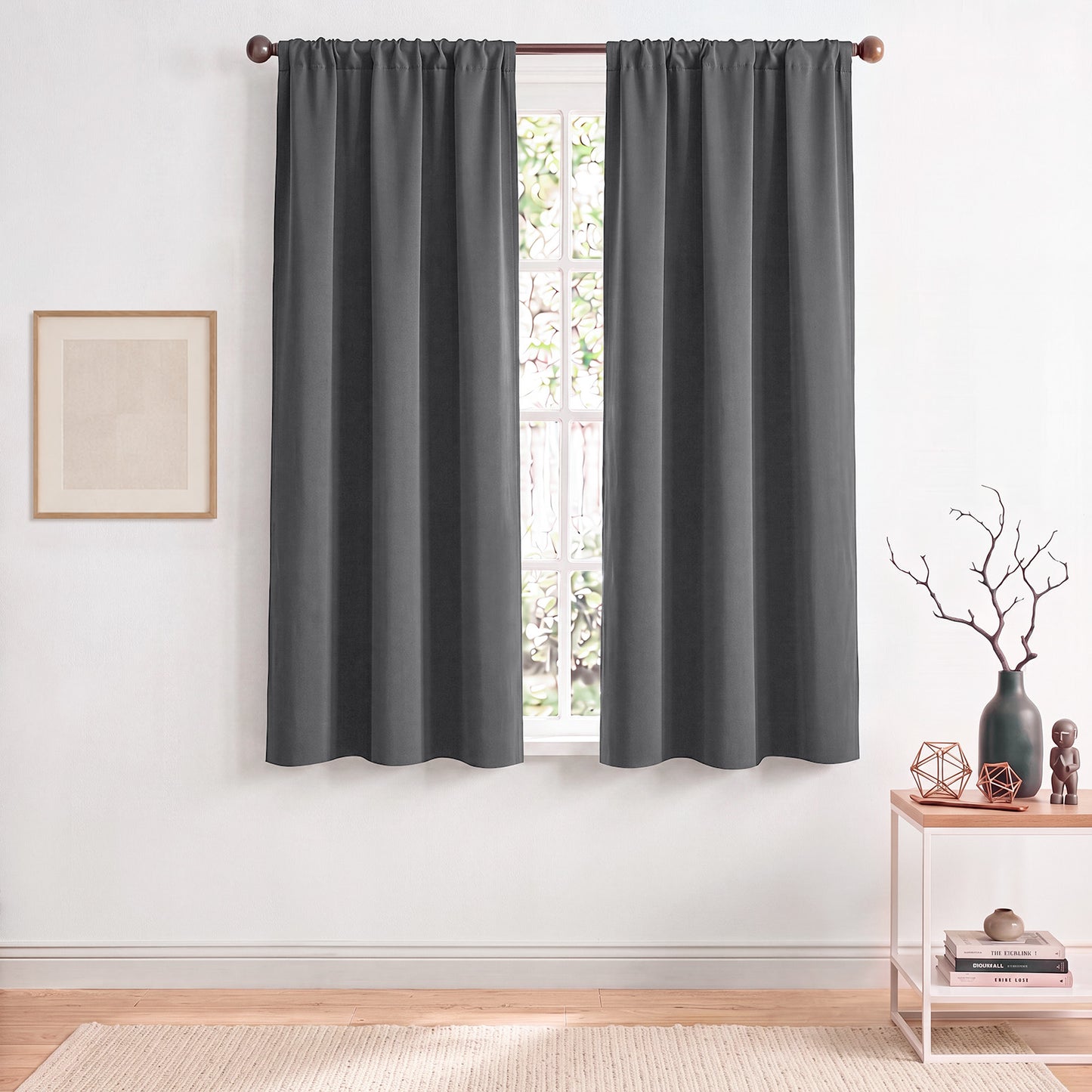 TOPICK Blackout Curtains for Bedroom Thermal Insulated Drapes for Living Room Home Office Rod Pocket Curtains Set of 2 Panels Each