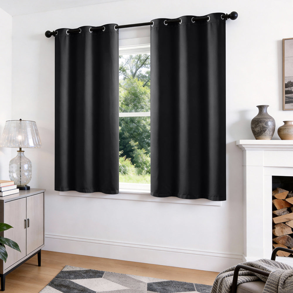 TOPICK Blackout Curtains Solid Grommet Drapes for Kitchen Bedroom Living Room 2 Panels