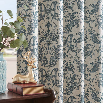 Curtainking Blackout Curtains for Bedroom Thermal Curtains Floral Patterned Living Room Vintage Country Curtain