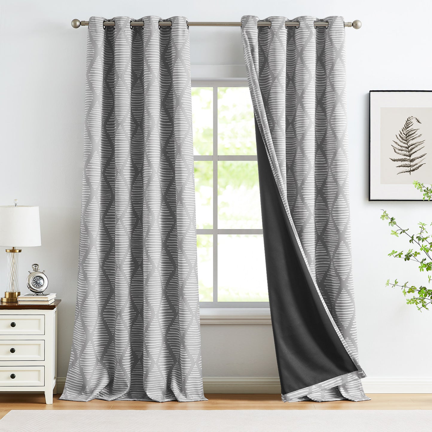 Curtainking Blackout Curtains Set of 2 with Grommet Thermal Insulation, Ideal for Living Room Bedroom Windows