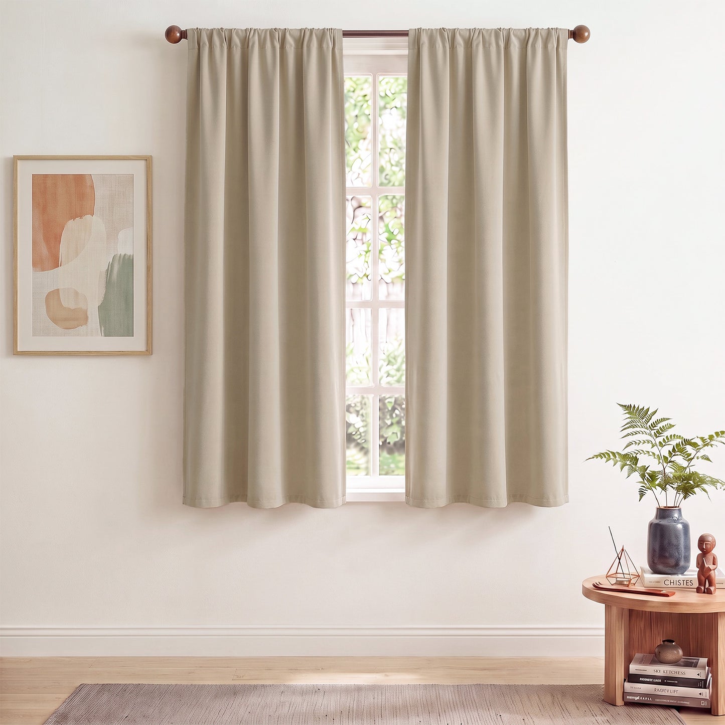 TOPICK Blackout Curtains for Bedroom Thermal Insulated Drapes for Living Room Home Office Rod Pocket Curtains Set of 2 Panels Each