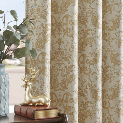 Curtainking Blackout Curtains for Bedroom Thermal Curtains Floral Patterned Living Room Vintage Country Curtain