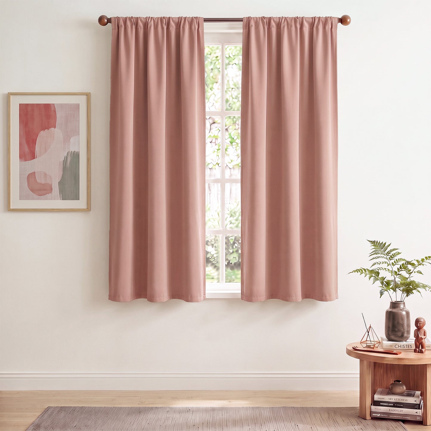 TOPICK Blackout Curtains for Bedroom Thermal Insulated Drapes for Living Room Home Office Rod Pocket Curtains Set of 2 Panels Each