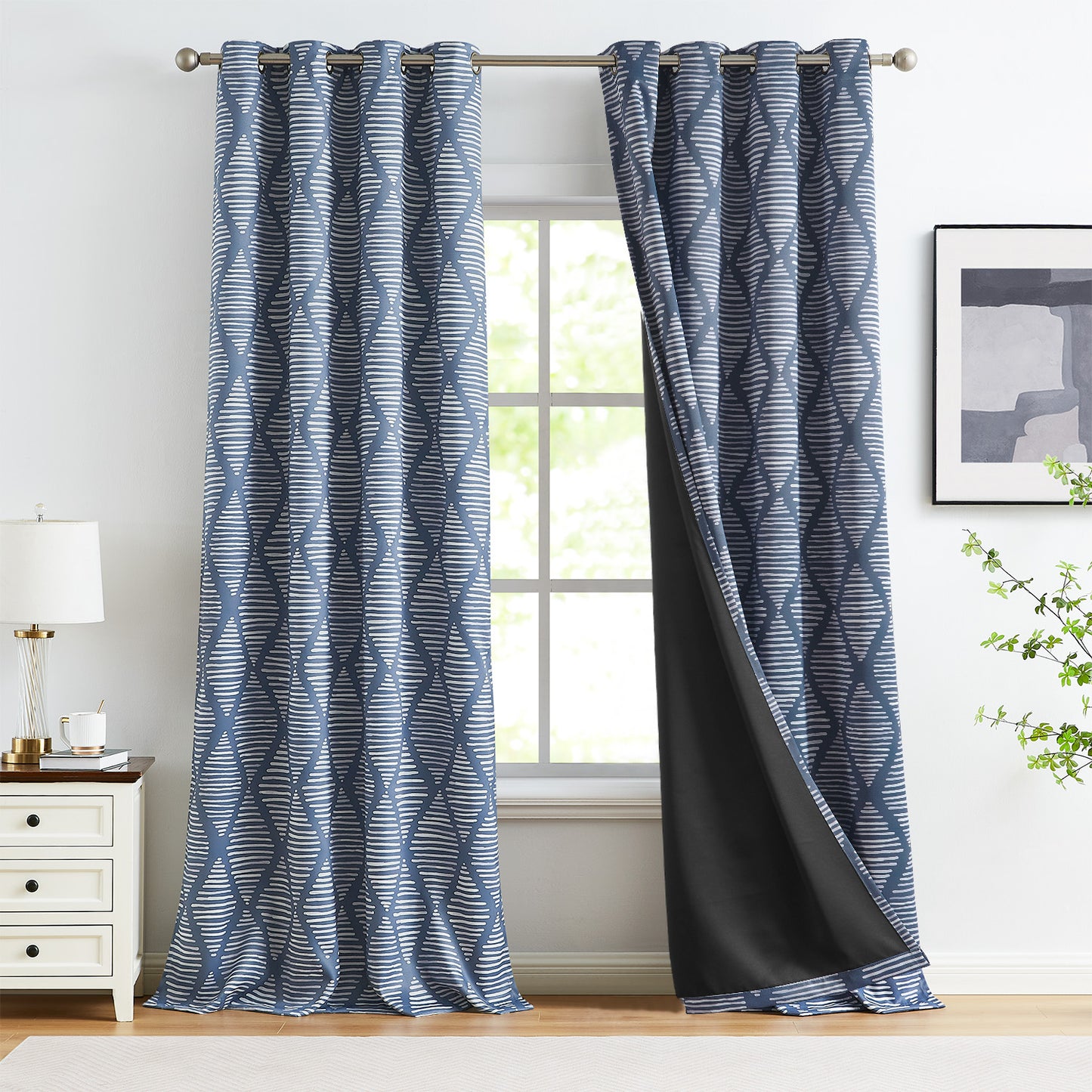 Curtainking Blackout Curtains Set of 2 with Grommet Thermal Insulation, Ideal for Living Room Bedroom Windows