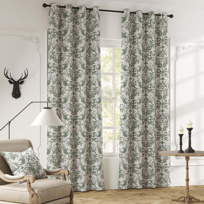 Curtainking Blackout Curtains for Bedroom Thermal Curtains Floral Patterned Living Room Vintage Country Curtain 2Panels
