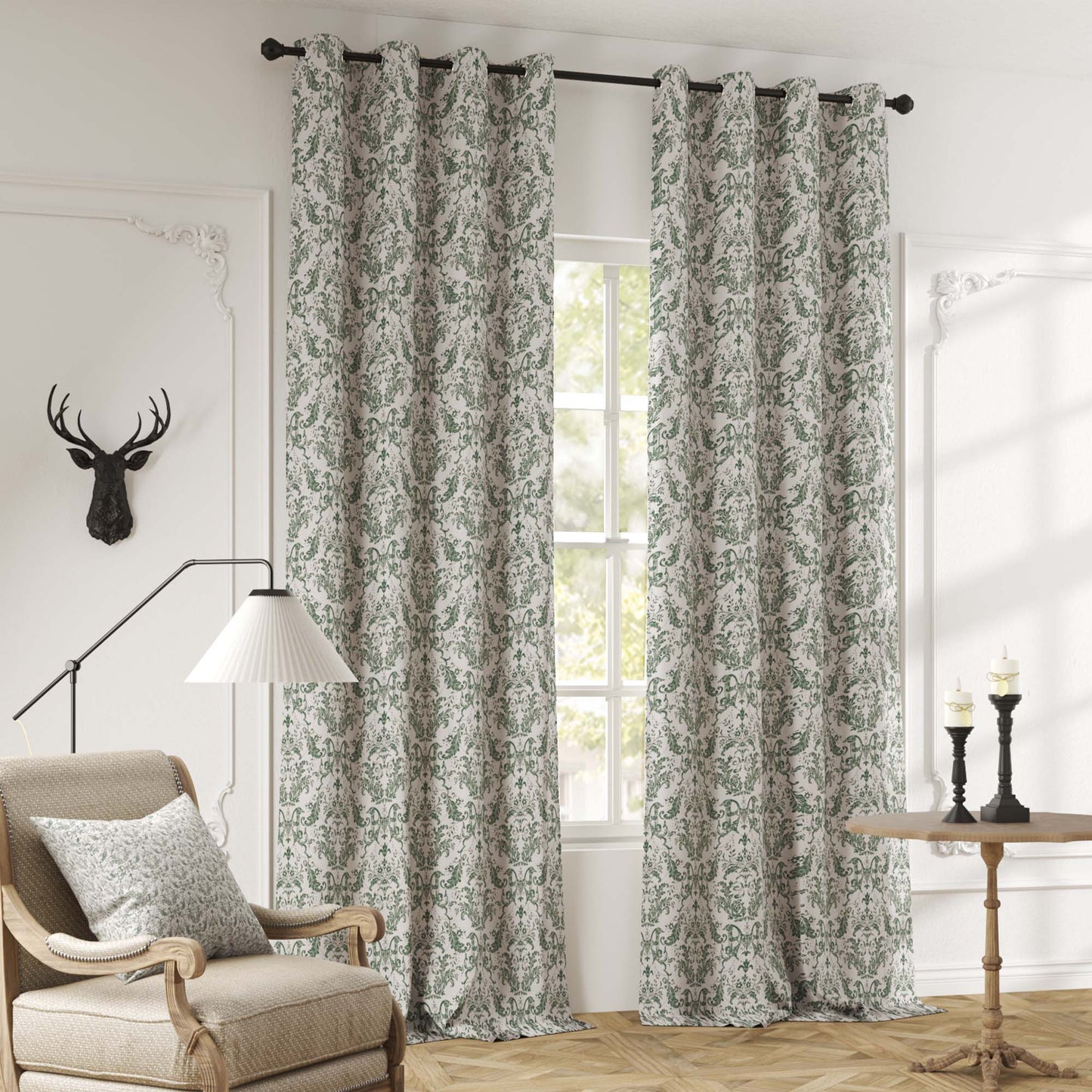 Curtainking Blackout Curtains for Bedroom Thermal Curtains Floral Patterned Living Room Vintage Country Curtain