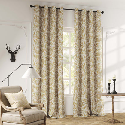 Curtainking Blackout Curtains for Bedroom Thermal Curtains Floral Patterned Living Room Vintage Country Curtain
