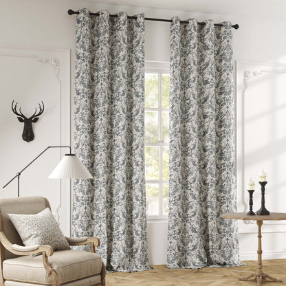Curtainking Blackout Curtains for Bedroom Thermal Curtains Floral Patterned Living Room Vintage Country Curtain