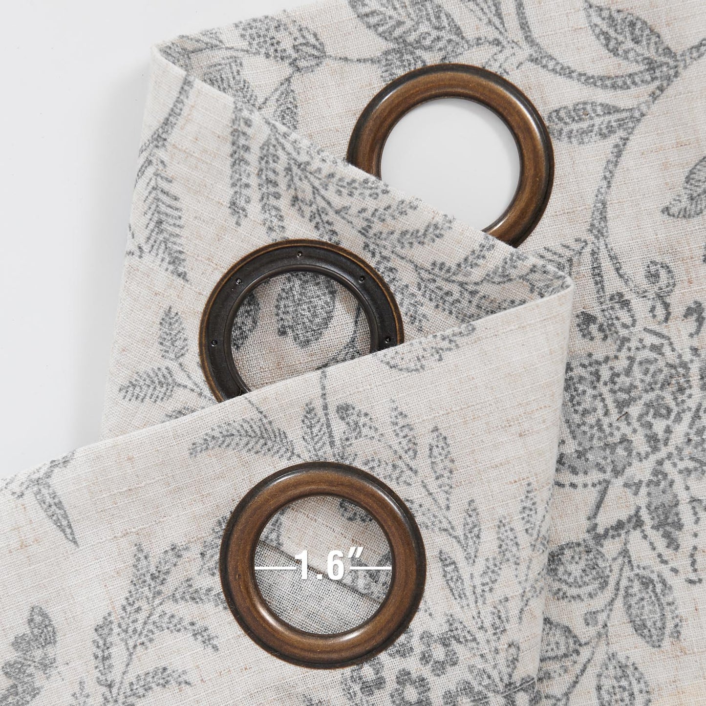 Curtainking Floral Curtains Linen Farmhouse Curtains for Living Room Country Curtains Grommet Top Semi Sheer Curtains Light Filtering 2 Panels