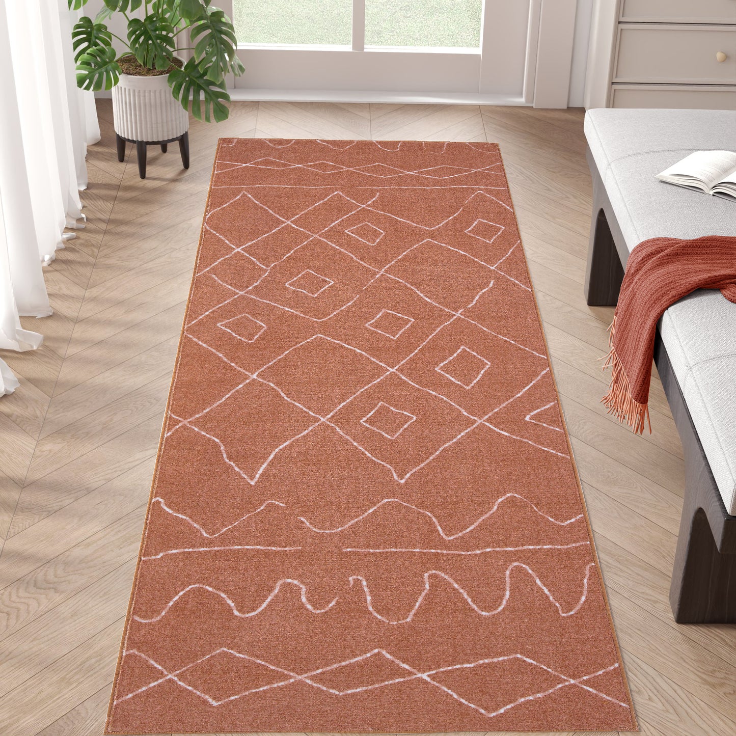 RUGKING Area Rug Washable Rug Front Door Mat Indoor Entrance Rug Boho Nursey Non Slip Carpet for Kitchen Kids Bedroom Living Room