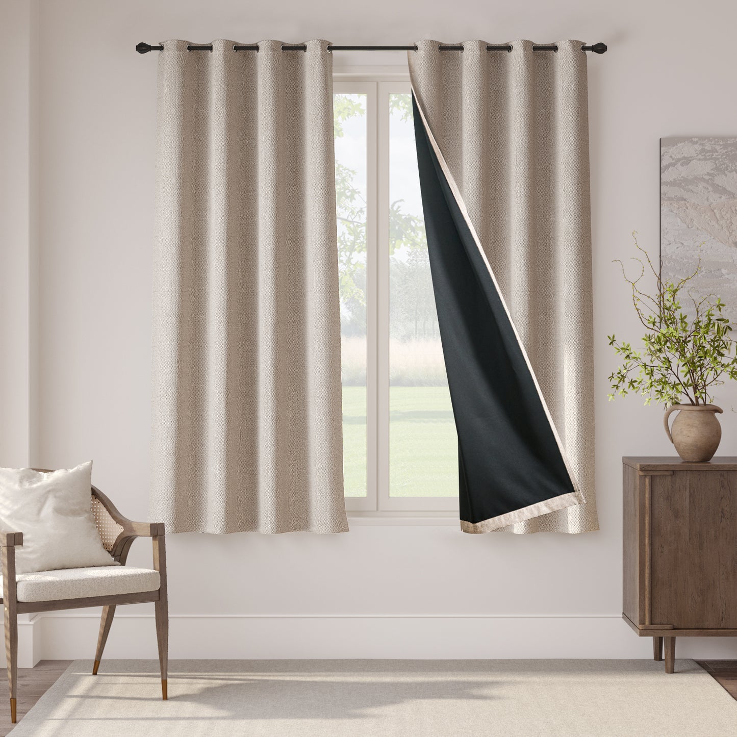 Curtainking Luxury Look Blackout Curtains Grommet Top 1 Panel